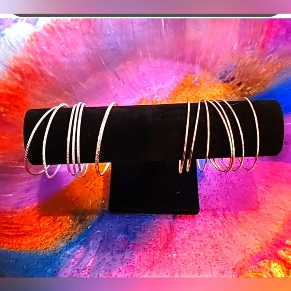 Bangle Jewelry  Silver  and Gold costume  Bangles